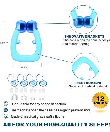 Geasea 12 Pcs Anti Snoring Devices - 4 Clips, 8 Nasal Dilators - Snoring Solution - Buy Online on GoSupps.com