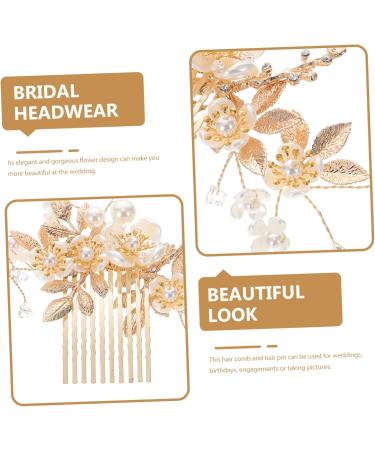 DOITOOL 1 Set Wedding Hair Comb Crystal Hair Comb Wedding Headdress Diamond Headpiece Bridal Headdress Vintage Bridal Hair Accessories for Prom Pearl Abs Rhinestones Bride Mosaic - Buy Online on GoSupps.com
