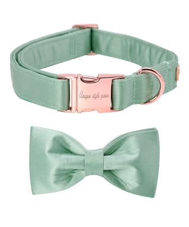 Unique Style Paw's dog collar green silk dog collar with loop soft fly Adjustable pet collar gift for female or male large dogs L green-CB - Buy Online on GoSupps.com