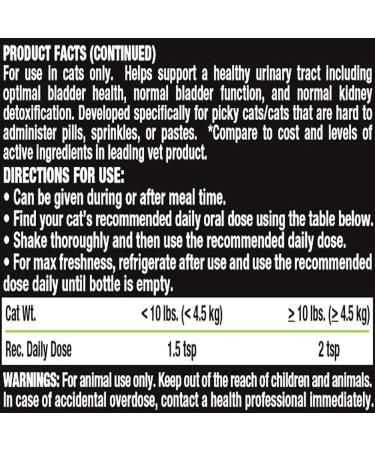 Liquid-Vet Advanced Kidney & Bladder Supplements for Cats with Cranberry + D-Mannose | Cat Kidney Support | Cat Urinary Tract Health Unflavored 8 - Buy Online on GoSupps.com