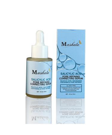 Mashata Salicylic Acid Pore Refining Correcting Serum - 1 Fl Oz | Salicylic Acid Serum With Niacinamide Oil Control & Pore Remover | Best Salicylic Acid Product For Acne Treatment.