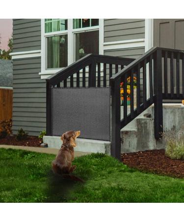 EasyBaby Retractable Safety Gate - 33'' Tall, Extends up to 55'' Wide, Black - Child & Pet Proof for Stairs, Doorways - Indoor/Outdoor - Buy Online on GoSupps.com