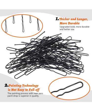 Rustark 380Pcs Hair Pins Kit with Storage Box - Bobby Pins, U Shaped Pins, Rubber Hair Bands for Women, Girls, Kids - Black - All Hair Types - Buy Online on GoSupps.com