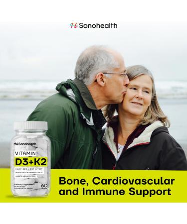 Vitamin D3 + K2 with BioPerine High Absorption 3-in-1 Formula Vegan-Friendly Non-GMO Gluten-Free Supports Bone Heart and Immune Health 60 Capsule 1 Count (Pack of 60) - Buy Online on GoSupps.com