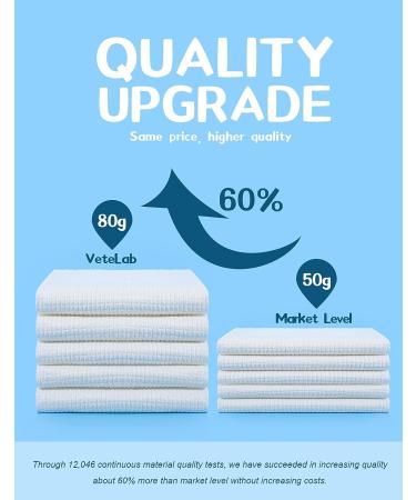 VeteLab Organic Biodegradable Face Towel - 70 Count Extra Thick Dry Wipes for Makeup Removal and Skincare - Biodegradable Cleansing Towelettes - Gift for Women - Buy Online on GoSupps.com