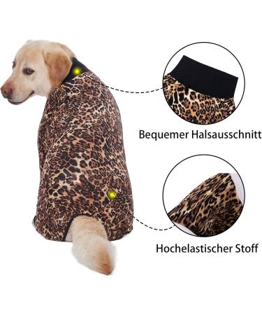 AXCIMOND Dog Recovery Suit for Dogs - Post-Surgery Bodies for Male & Female | Long-Sleeved Wound Protection | 6XL Leopard Design - Buy Online on GoSupps.com