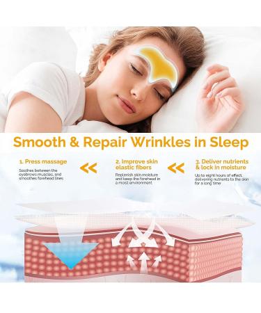 Hydrolyzed Collagen Forehead Wrinkle Patches - 20 PCS | Anti-Wrinkle Face Patches for Men & Women | Smooth Fine Lines & Wrinkles Naturally - Buy Online on GoSupps.com