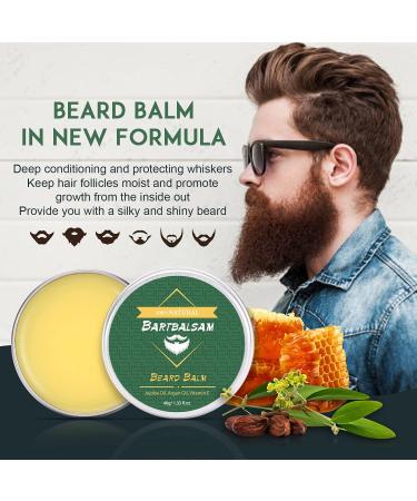 Buy Cusmay Beard Care Set for Men | All-in-One Gift Set with Shampoo Oil Balsam Comb & Shears - Perfect for Father's Day Valentine's Day & Christmas - Buy Online on GoSupps.com
