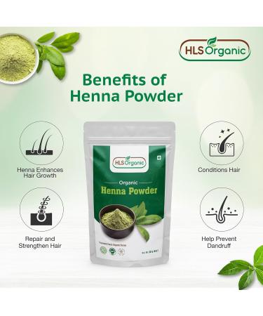 HLS Certified Organic Henna Powder for Natural Orange-Red Hair Color | 227 Gms No Chemicals 100% Natural Hair Dye - Buy Online on GoSupps.com