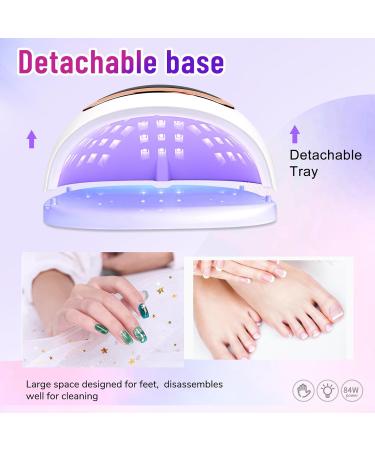 Professional 268W UV LED Nail Lamp with Automatic Sensor/4 Timer Setting/Large LCD Touch Screen Nail Dryer UV Lamps for Gel Nails Curing Lamp for Fingernail and Toenail Home Salon off-white - Buy Online on GoSupps.com