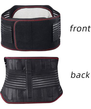 Removable Lumbar Support Belt - Self-Warming Magnetic Therapy for Men & Women XL Black - Thermal Decompression Waist Coach for Seniors - Buy Online on GoSupps.com