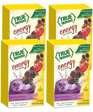 True Citrus True Lemon Energy Wild Blackberry Pomegranate 6 Packets 0.57 oz (16.2 g)