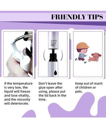 B&Q Cluster Lash Glue 10ML - Fast Drying Black Bond for Long Lasting Lash Extensions | Strong Hold Eyelash Cluster Glue - Buy Online on GoSupps.com