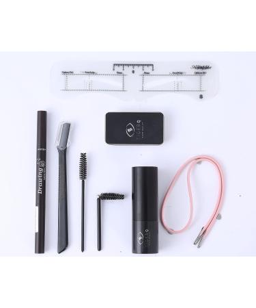 Complete Eyebrow Stamp Stencil Kit with Soap, Razor, Pencil, and 6 Stencils - Brow Shaping and Stamping Set - Buy Online on GoSupps.com