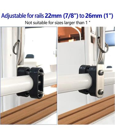 2 PCS Stainless Steel Rail Mount Boat Pulpit Staff Flag Pole (7/8 - 1 Inch) - Buy Online on GoSupps.com