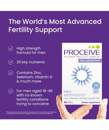 Proceive Tailored Fertility Supplement Bundle for Men & Women Pre-Conception Vitamins Minerals & Amino Acids with Vitamin D Zinc Folate Selenium CoQ10 & B6 Pre-Pregnancy Multivitamin Duo 120 - Buy Online on GoSupps.com