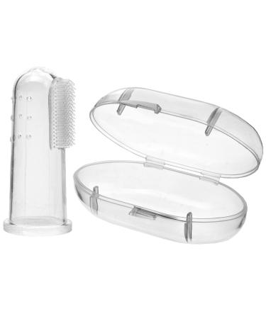 Original finger toothbrush for brushing teeth - learn to brush your teeth with a baby fingerling toothbrush (3 pieces)