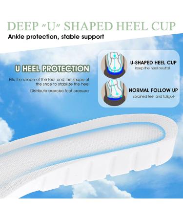 WLLHYF Ultra-Soft Sports Insoles - Memory Foam Shoe Inserts for Height Increase & Shock Absorption - Breathable, Deodorant, High Elastic - 25.5cm Unisex - Buy Online on GoSupps.com
