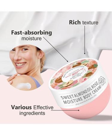 265G Trendyfave Sweet Almond Oil Rose Moisture Body Cream Large Capacity Body Skin Care Moisturiser For Women Skin Brightening Cream Moisturiser For Dry Skin With Niacinamide - Buy Online on GoSupps.com