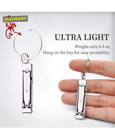 Portable Ultra-Thin Nail Clippers Keychain - Stainless Steel Mini Foldable Cutter for Travel & Outdoors - Buy Online on GoSupps.com