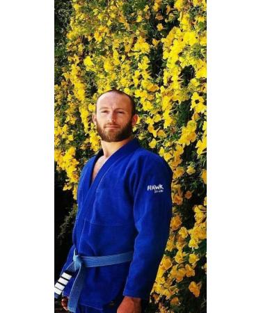 Hawk Sports Brazilian Jiu Jitsu Gi for Men and Women with Jacket  Pants  and White Belt for Martial Arts Training A3 Blue - Buy Online on GoSupps.com