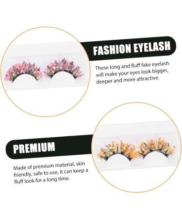 minkissy 6 Pairs Sequin False Eyelashes Sequin Lashes Luminous Glitter Lashes 3d Fake Lashes Glow in The Dark Makeup Lashes with Butterflies European and American Miss Tool Artificial Fiber - Buy Online on GoSupps.com