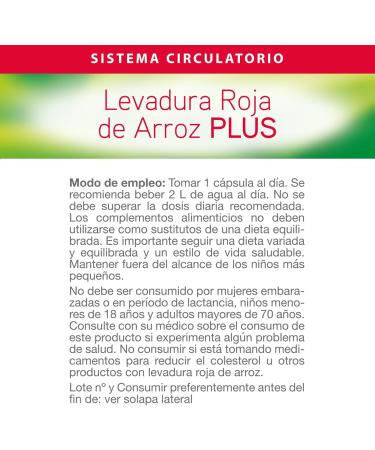 Nutricosmetics - Dietisa Levadura Roja De Arroz Plus 30 Caps - Buy Online on GoSupps.com