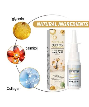 Collagen Strengthening Hair Care Spray Collagen for Hair Thinning Solution Reduces Hair Loss Strengthens and Lengthens Hair Fragrance Deodorization Suitable for All Hair Types (2 Pcs) - Buy Online on GoSupps.com