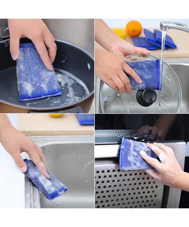 60 Pack Wire Sponge Brushing Bowl Cloth Dishwasher Kitchen Stainless Steel Wire Ball Sponge Wipe and Clean - Buy Online on GoSupps.com