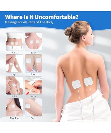 Buy 20 Self-Adhesive TENS Electrodes Pads - 40x40mm Reusable for Muscle Back & Joint Pain Relief - Compatible with Most TENS Devices - Buy Online on GoSupps.com