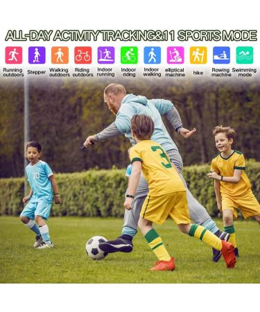 DWFIT Children's Fitness Tracker - IP68 Waterproof Activity Tracker for Boys & Girls Heart Rate Monitor Sleep Tracker 11 Sports Modes - Buy Online on GoSupps.com