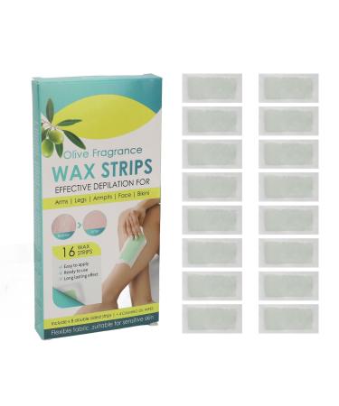 Wax Strips Cream 16 Pieces Body Wax Strips Hair Removal Wax Strips Gentle Wax Strips For Legs Forearms