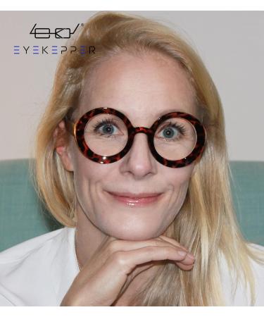 Eyekepper 4-Pack Round Reading Glasses for Women - Oversized +1.50 Readers in Mixed Colors - Stylish & Comfortable Reading Eyewear - Buy Online on GoSupps.com