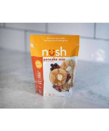 Nush Foods Keto Pancake Mix (2-Pack) - Original Flax Gluten-Free Grain Free Paleo Diabetic Friendly Snack - No Sugar Added Low Carb Healthy Option - 12.3 oz - Buy Online on GoSupps.com