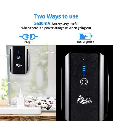 AQQA 5W Quiet Aquarium Air Pump - Multifunctional Oxygen Pump for Fishkeeping & Aquatic Life - Ideal for Outdoor & Indoor Use - Buy Online on GoSupps.com