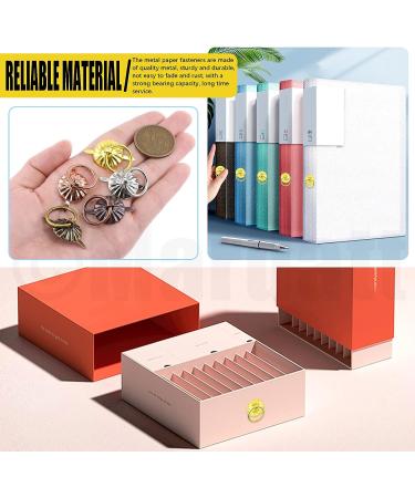 Mardatt 150Pcs Metal Brad Fasteners with Pull Rings - 5 Color Assortment Set for DIY Crafts & Decorative Projects - Buy Online on GoSupps.com