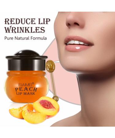 Peach Moisture Lip Mask: Double Effect Lip Scrub Exfoliator for Dry Lips Repair Treatment - Buy Online on GoSupps.com