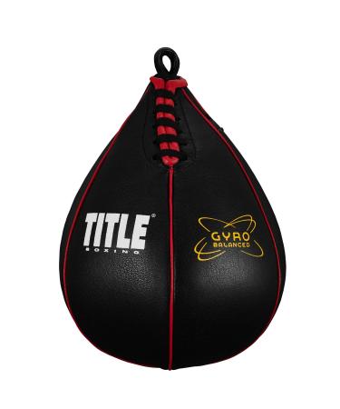 TITLE Boxing Gyro Balanced Speed Bags Black M (6