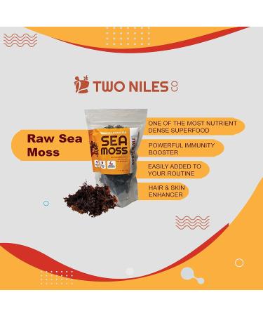Organic Raw Sea Moss by Two Niles Co for Immunity Boost | Chondrus Crispus | Irish Moss Hair & Skin Mask - Buy Online on GoSupps.com