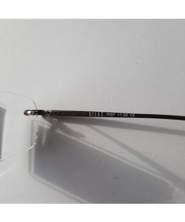 Silac Black Metal 7097 Men's Reading Glasses - Lightweight Durable +2.25 Rectangular Style - Buy Online on GoSupps.com