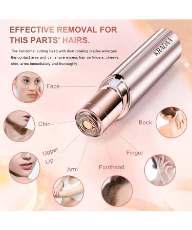 Women's Facial Hair Remover - Painless Portable Shaver for Lip & Chin | USB Rechargeable - Buy Online on GoSupps.com