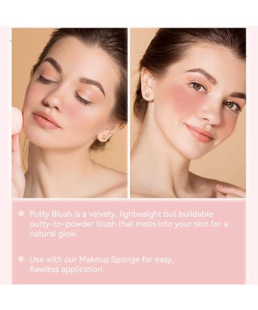 Blush Cream - Soft Cream Face Blusher with Makeup Sponge | Cheeks Eyes Face Blusher Makeup Supplies for Shopping Home Working Dating Traveling Gathering Shzons 03# Dry Rose - Buy Online on GoSupps.com