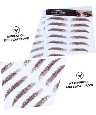 Beavorty Eyebrow Stickers Brown 10 Pcs Eyebrow Stickers Waterproof Stickers Authentic Eyebrows Imitation Eyebrow Sticker - Buy Online on GoSupps.com
