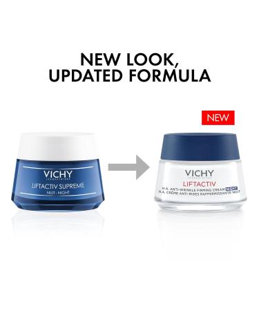 Vichy LiftActiv Supreme Night Cream, Anti Aging Face Cream with Vitamin C and Rhamnose to Firm and Brighten, Suitable for Sensitive Skin - Buy Online on GoSupps.com