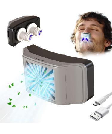 Exito Breathing Enhancer Device - Portable Nostril Expander with Mini-Fan Rechargeable Adjustable Intensity for Athletes Daily Use Anti-Snoring & Air Filtration