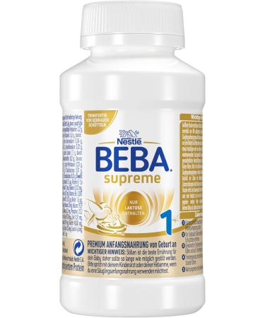 Nestl BEBA SUPREME 1 Infant Milk - Ready-to-Drink 200ml Bottles (Pack of 8) with Omega 3 | International Shipping Available - Buy Online on GoSupps.com