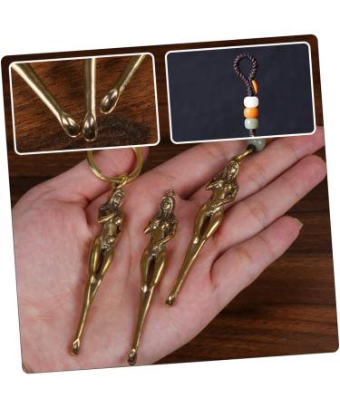 STOBAZA 3pcs Brass Ear Pick Auto Tools Ears Cleaner Keychain Set - Buy Online on GoSupps.com