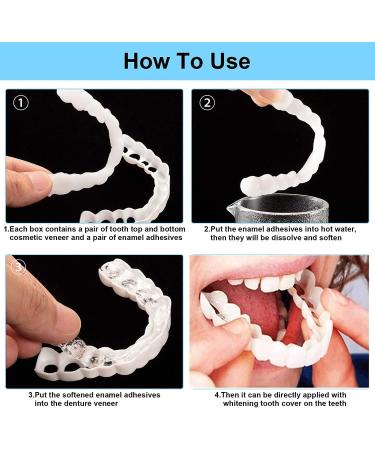 Flipped Warm Veneers - Instant Cosmetic Teeth for Missing Teeth | 2 Pairs Dental Prosthesis - Buy Online on GoSupps.com