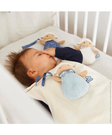 Kaloo Doux Sommeil - Plush Pacifier Bands & Sheep Holder for Babies - 15 cm Blue & White | International Shipping - Buy Online on GoSupps.com