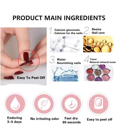 EONFAVE Glitter Nail Polish Sets - 6 Colours Pearlescent Glitter Nail Varnish Set - Shinny Peel Off Nail Polish Gifts for Women Nail Art DIY Home - No Need Cured Glitter Pearl Set - Buy Online on GoSupps.com